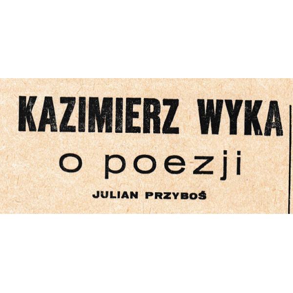 III12 Kazimierz Wyka