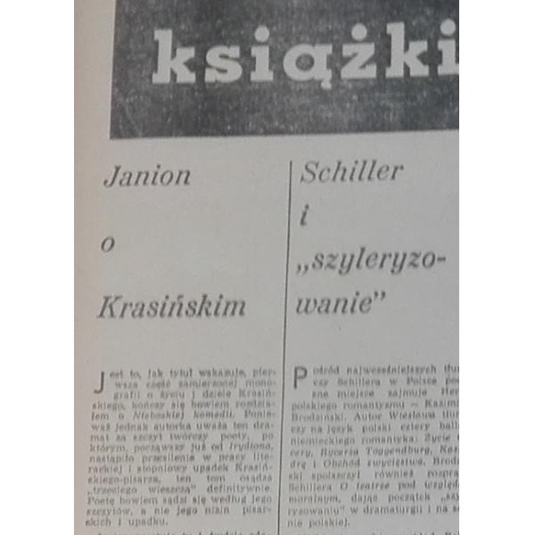 Janion o Krasińskim, "Przegląd Kulturalny" 1962, nr 33, s. 4.